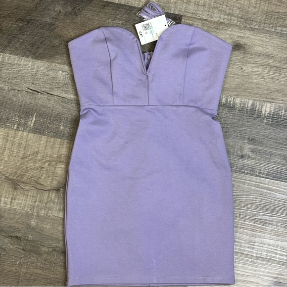 Forever 21-Plunging neckline sweetheart mini bodycon dress, NWT - Picture 2 of 13